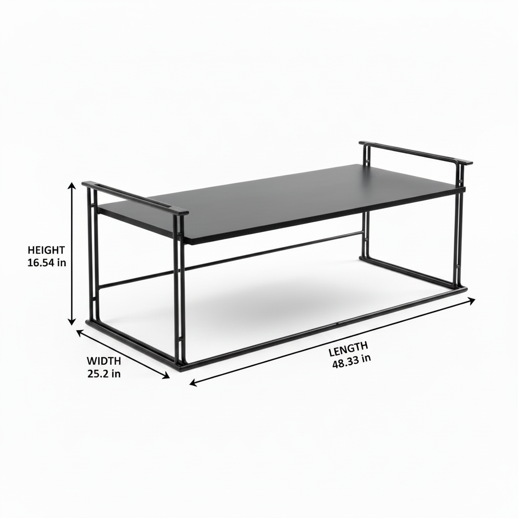 Davenique Coffee Table dimension diagram
