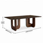 Delacroix Marble Dining Table dimension diagram