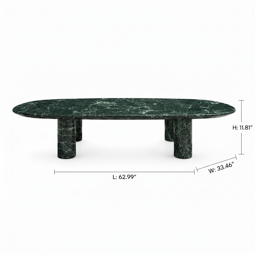 Devonne Stone Coffee Table 尺寸展示图