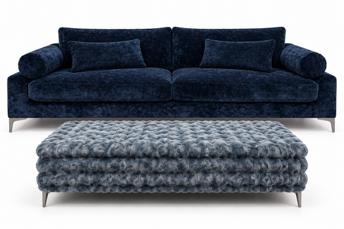 Dovaryn Indigo Sofa — optional seating + ottoman configuration