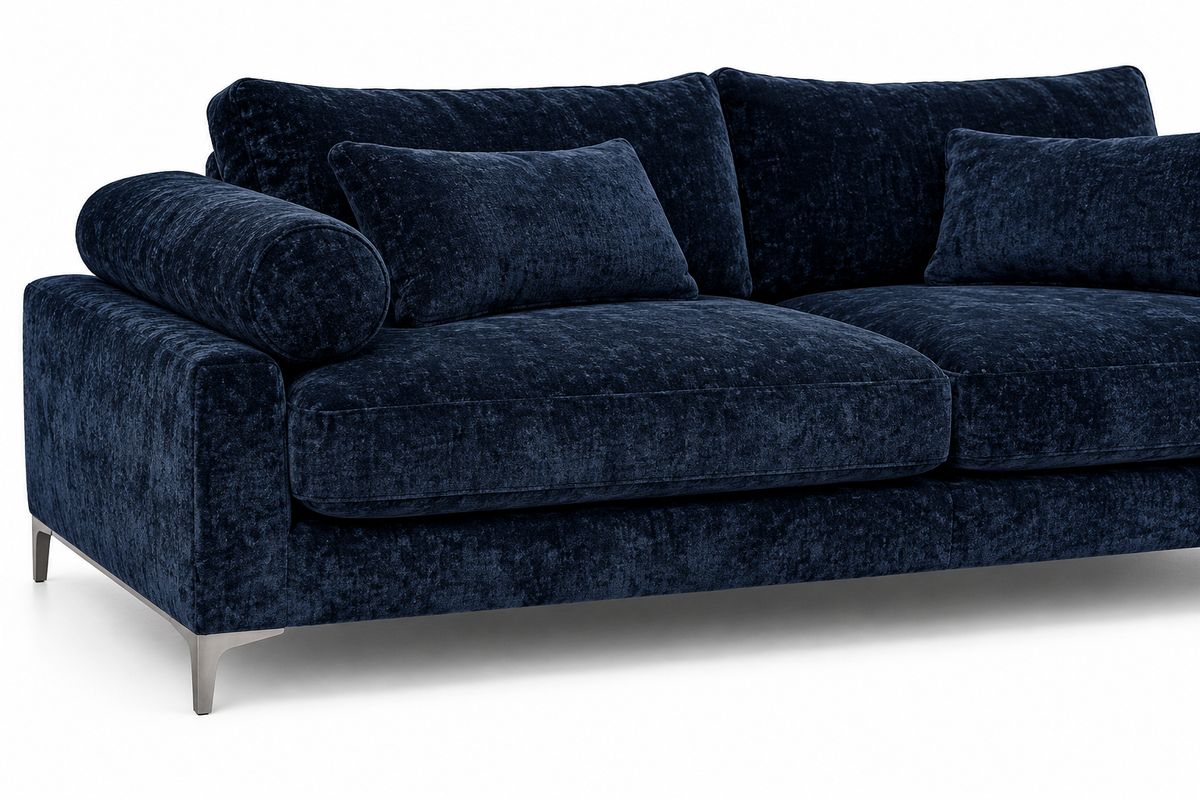 Dovaryn Indigo Sofa — arm and cushion detail