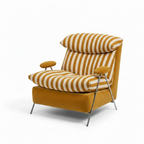 Dovessa Accent Chair with an ash wood frame and upholstered seat on a white background