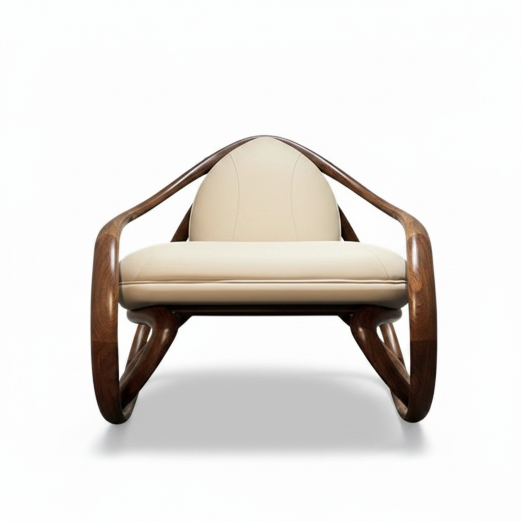 Dravelle Walnut Accent Chair - Front View