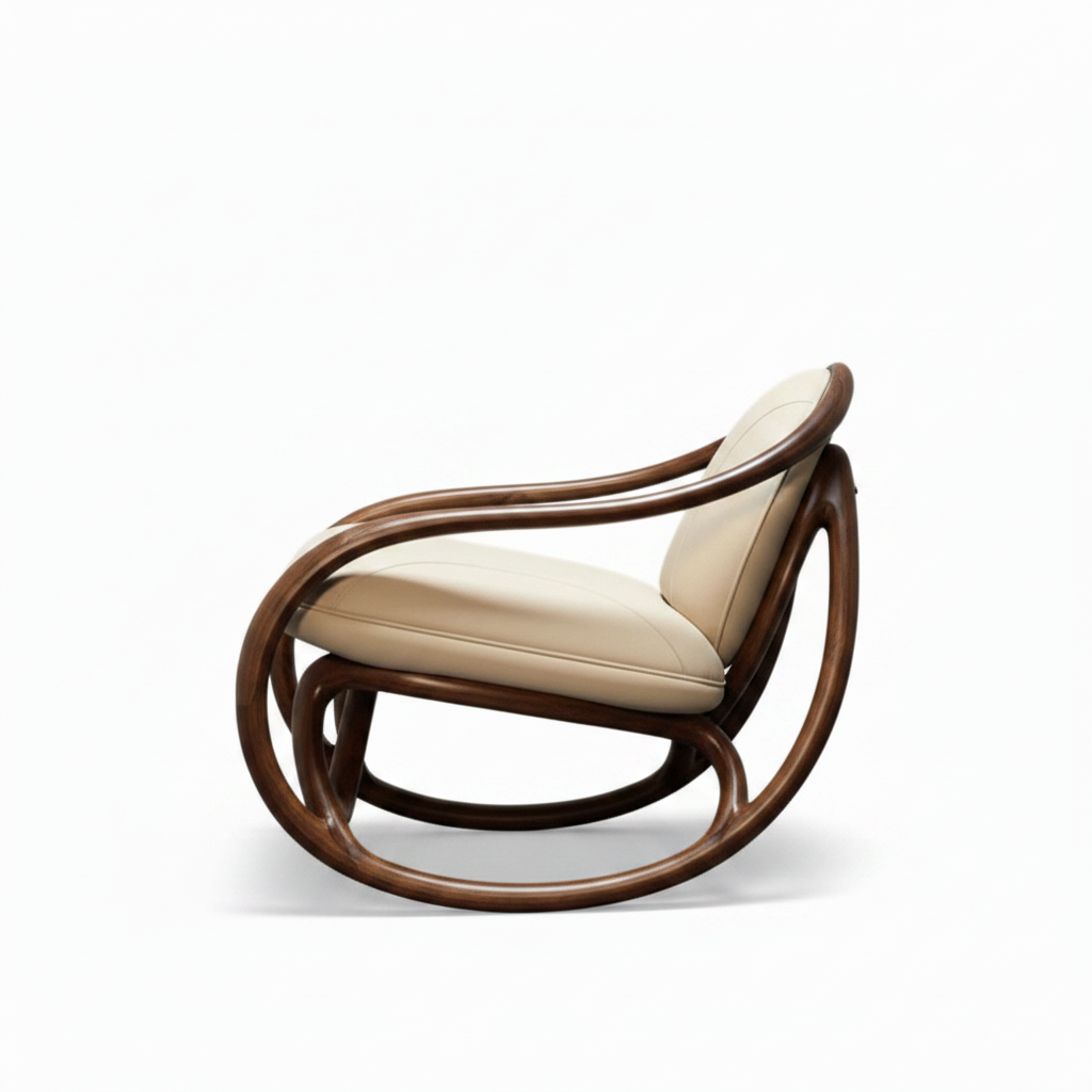 Dravelle Walnut Accent Chair - Mirrored