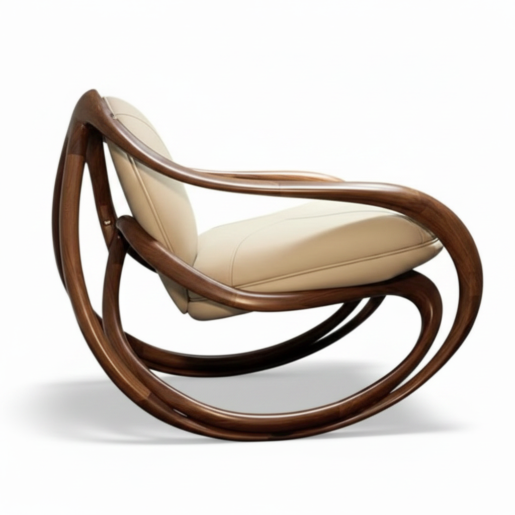 Dravelle Walnut Accent Chair - Right Side View