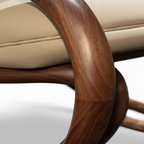 Dravelle Walnut Accent Chair - Wood Detail