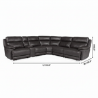 Draventon Leather Sectional — dimensions diagram