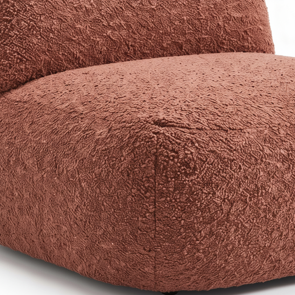 Durevia Accent Chair plush upholstery detail showing the soft textured surface and padded finish.