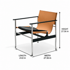 Elarion Accent Chair dimension diagram showing length 24.8 inches, width 27.56 inches, and height 27.56 inches.
