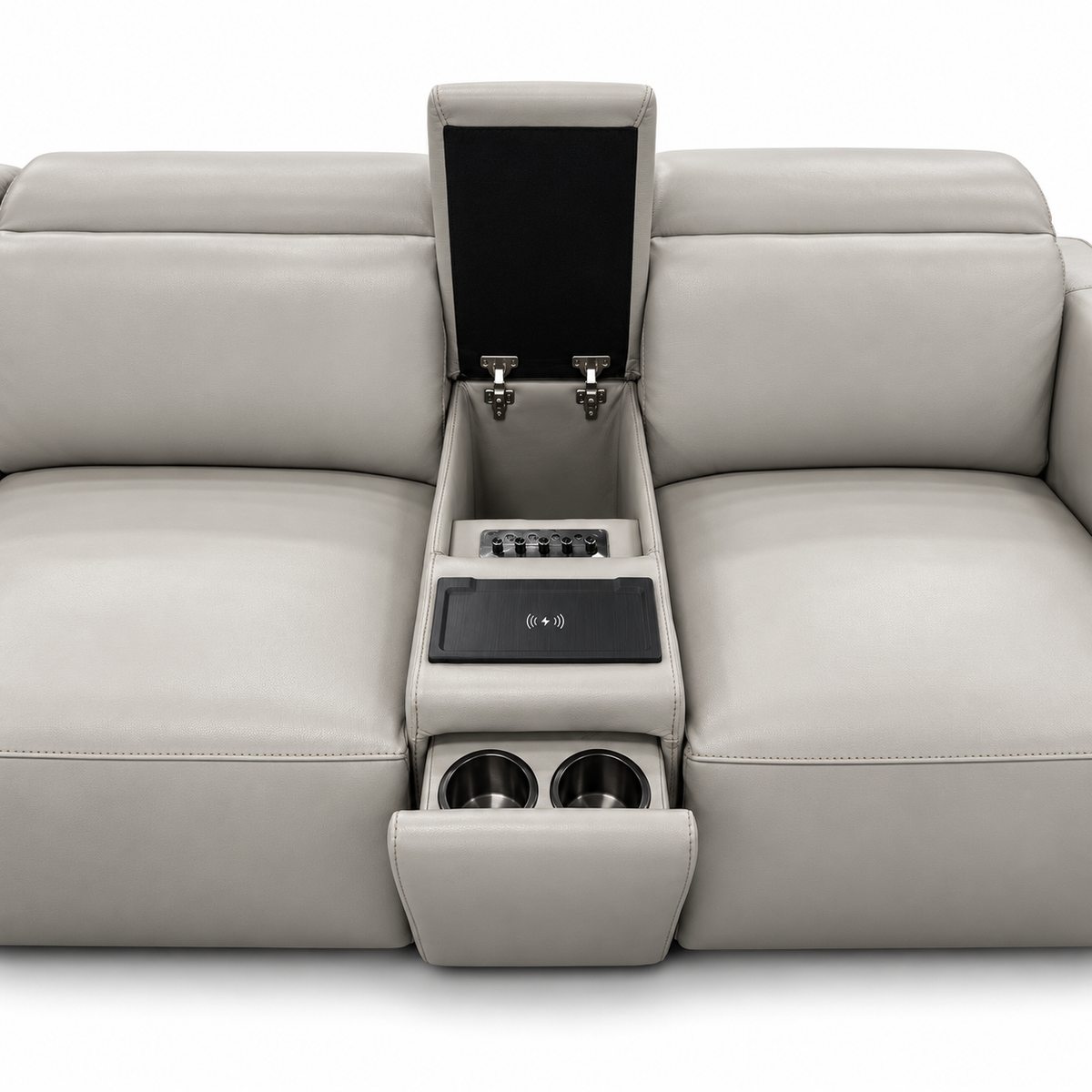 Elaronne power reclining sectional sofa - console