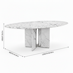 Elemont Dining Table Valora-style dimension diagram