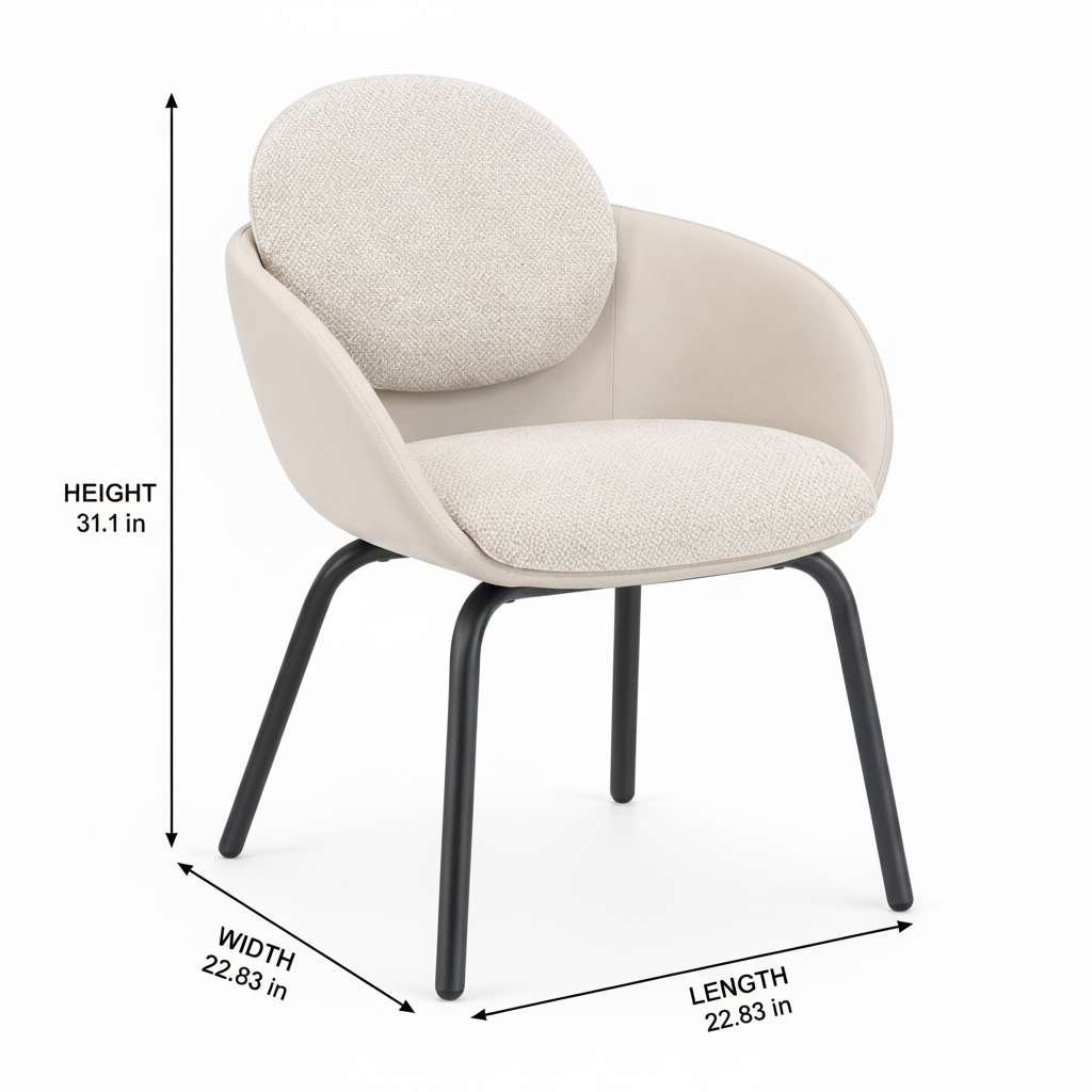 Elowen Dining Chair dimension diagram