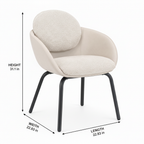 Elowen Dining Chair dimension diagram