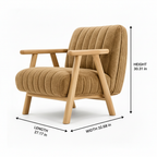 Elsinne Accent Chair dimension diagram showing length 27.17 inches, width 32.68 inches, and height 30.31 inches.