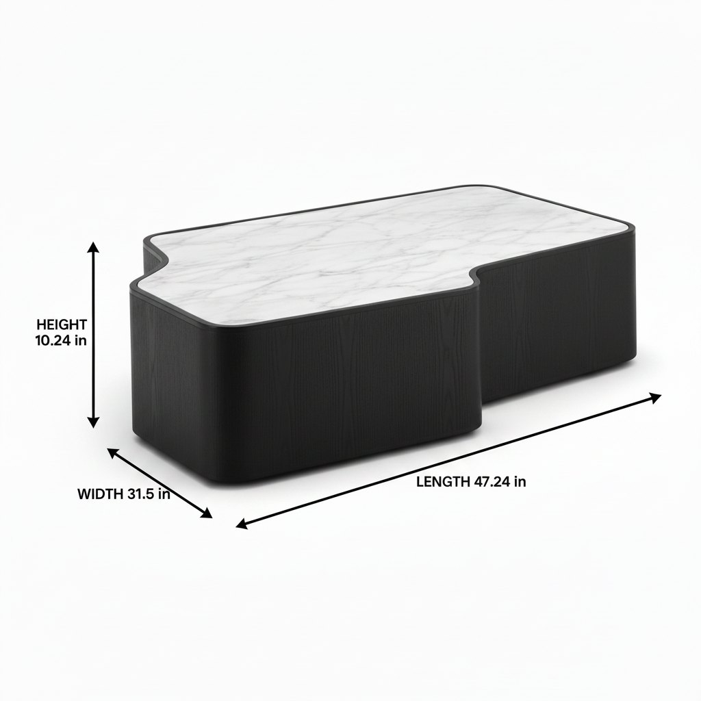 Esmorin Coffee Table dimension diagram