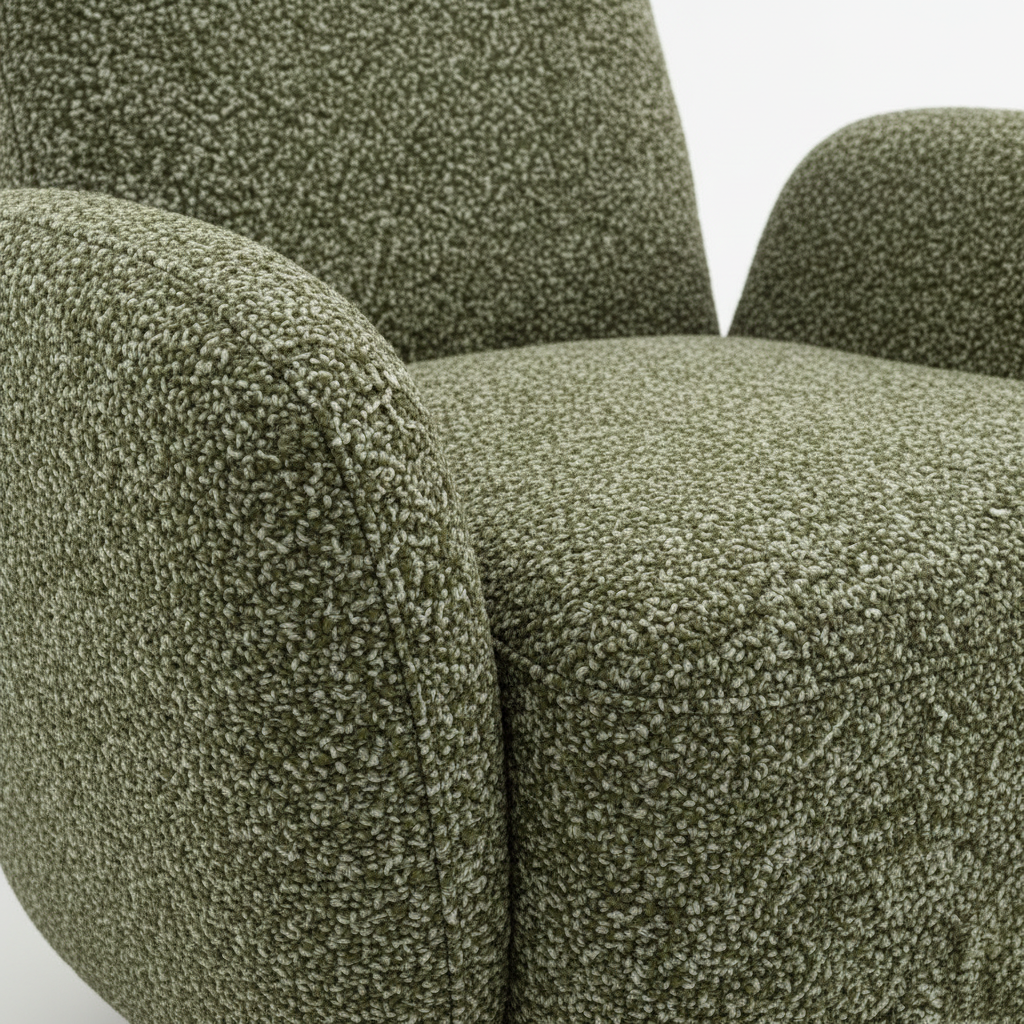 Evarenne Accent Chair armrest and seam detail showing the padded upholstery and clean stitching.