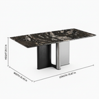 Evarin Stone Dining Table dimension diagram