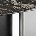 Evarin Stone Dining Table stone-edge detail preview