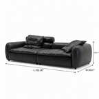 Evarique Sofa — dimensions on white background
