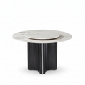 Evermont Marble Round Dining Table 45-degree view