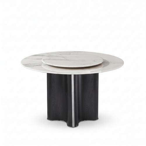 Evermont Marble Round Dining Table 45-degree view