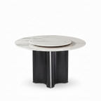 Evermont Marble Round Dining Table higher elevated view