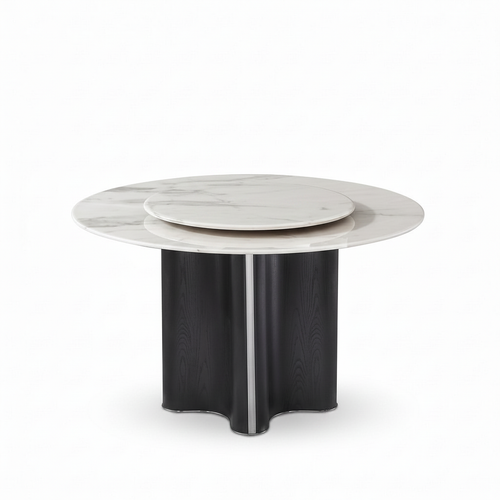 Evermont Marble Round Dining Table higher elevated view