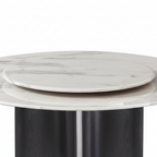 Evermont Marble Round Dining Table marble tabletop detail