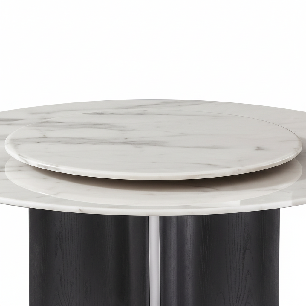Evermont Marble Round Dining Table marble tabletop detail