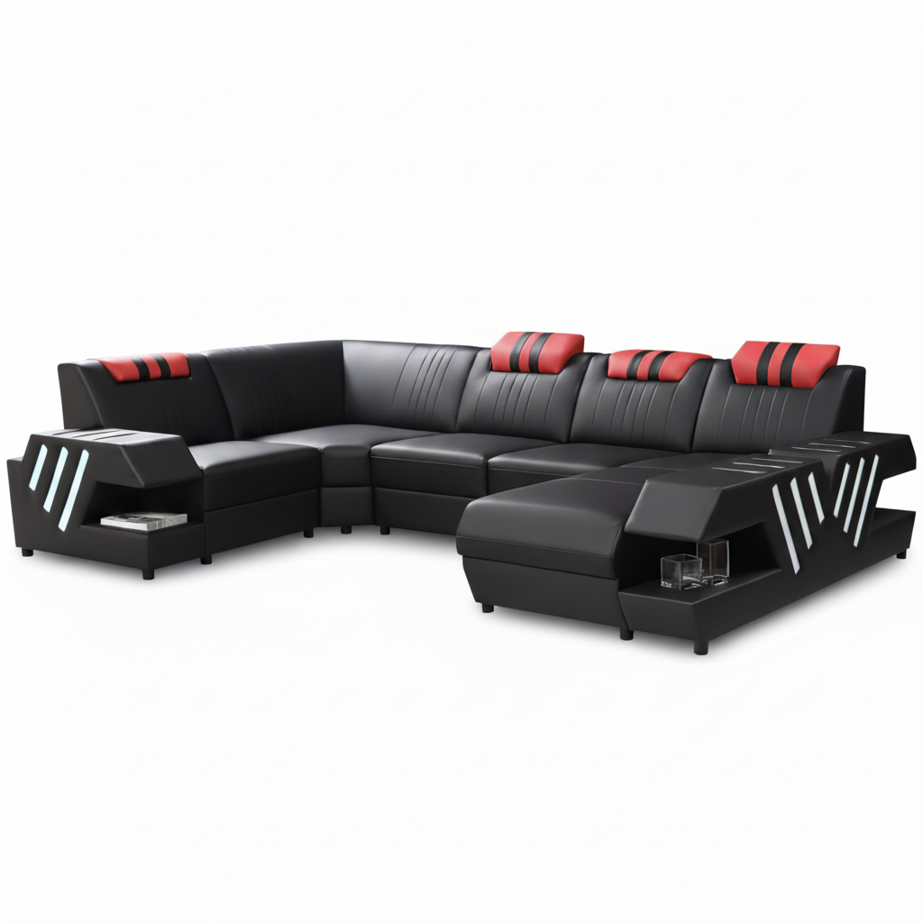 Evranto Noir Sectional 右前45度图 1