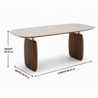 Falesse Dining Table dimension diagram