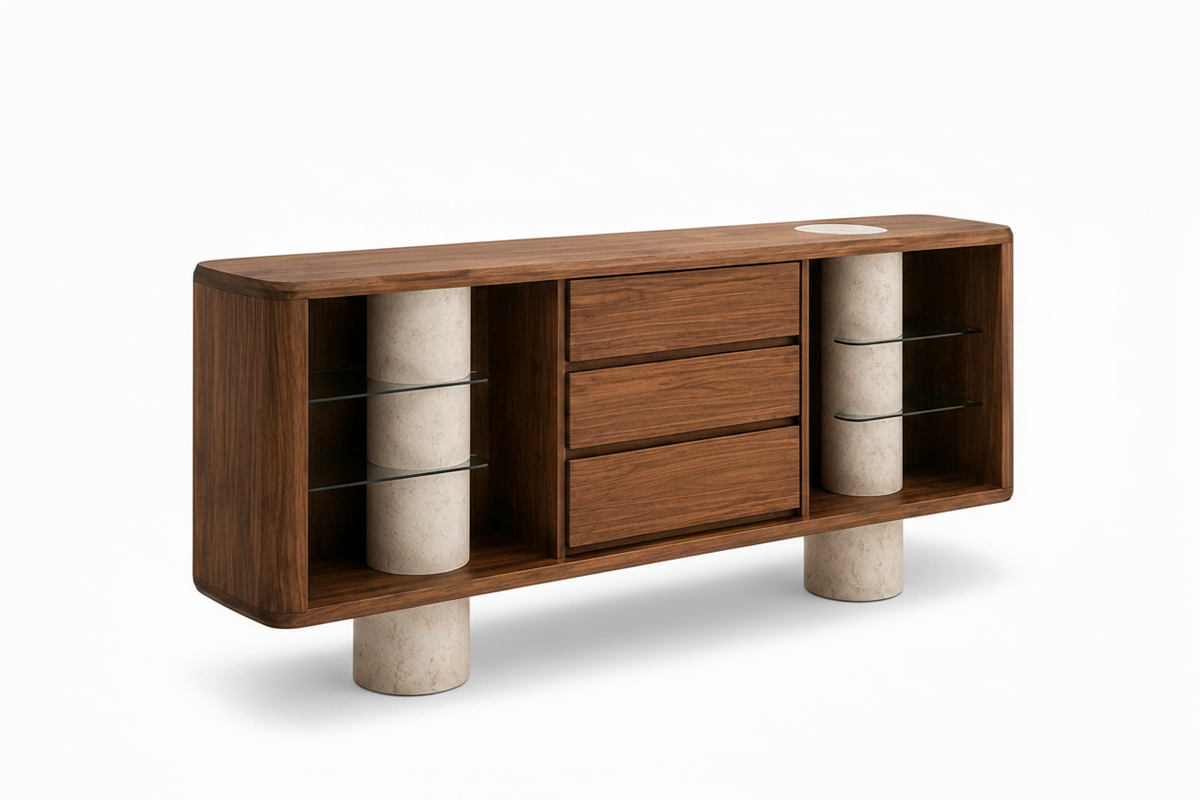 Faron Leather Sideboard