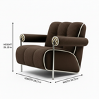 Feralisse Accent Chair dimension diagram showing length 29.13 inches, width 34.25 inches, and height 29.13 inches.