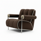 Feralisse Accent Chair side view with the seat opening facing left and backrest on the right