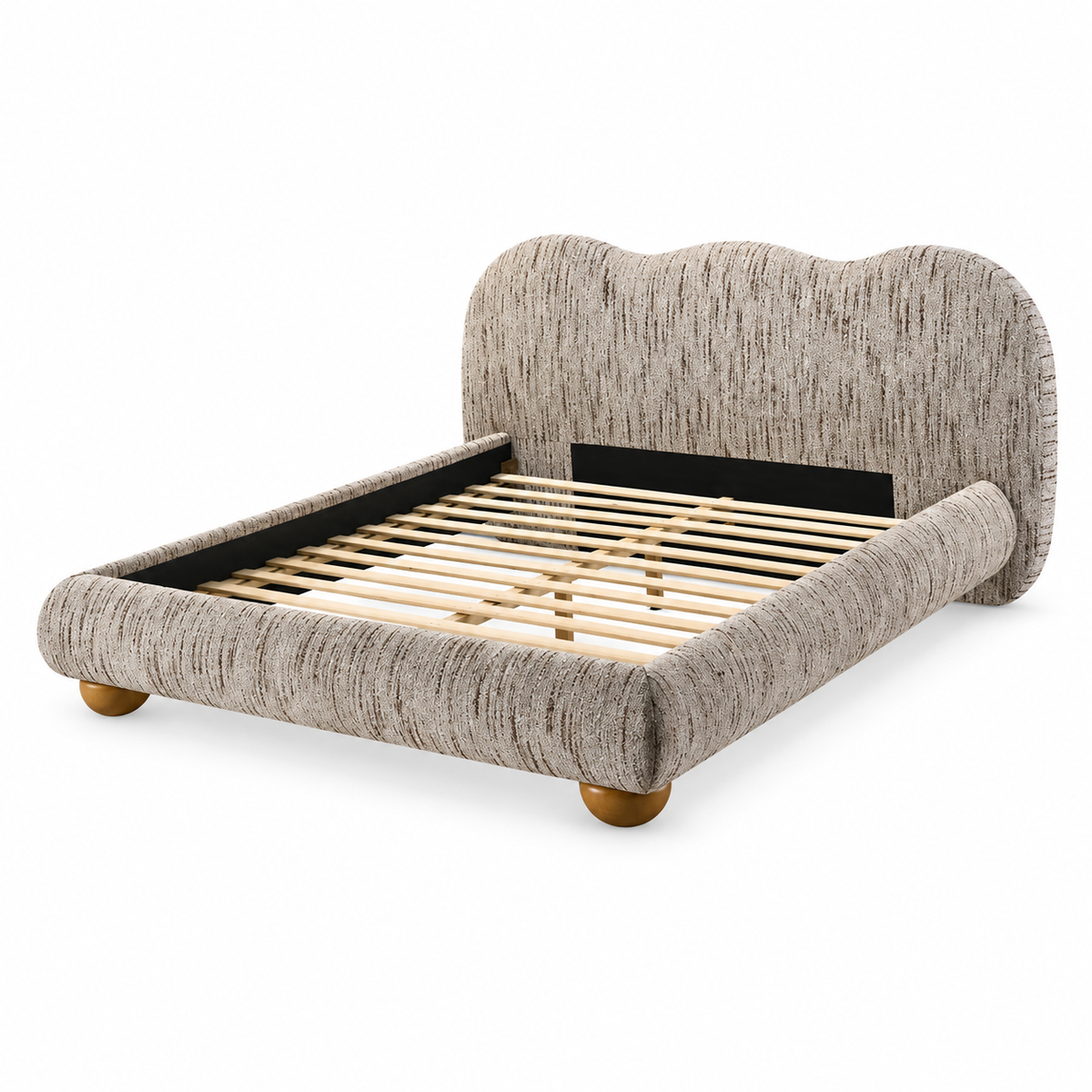 Finamore bed — Latte Brown on white