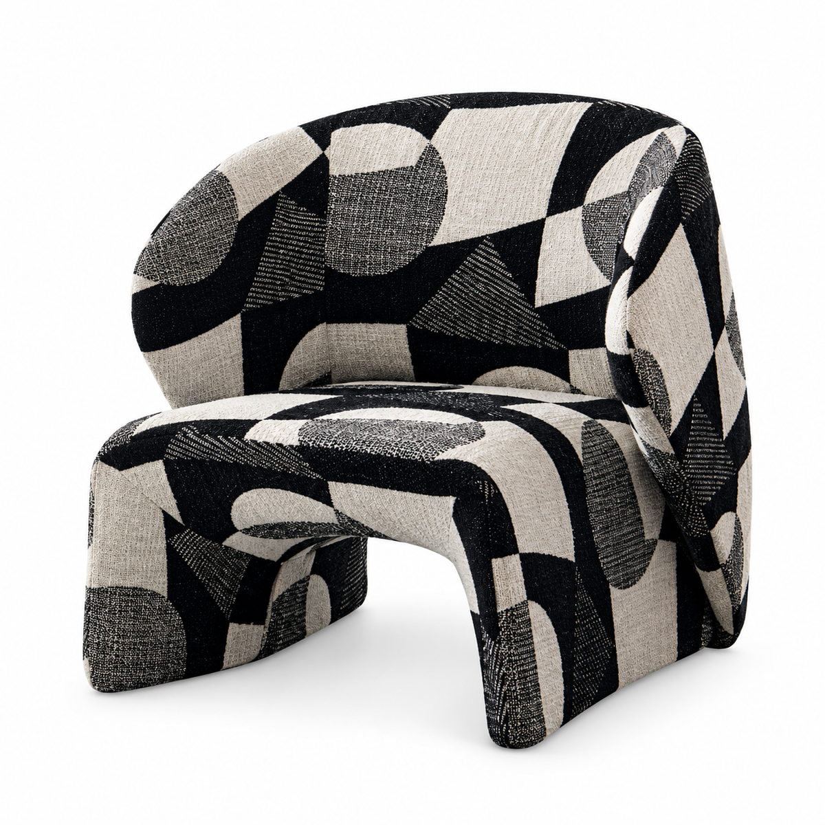 Doyle Accent Chair — Black, complete white background product view