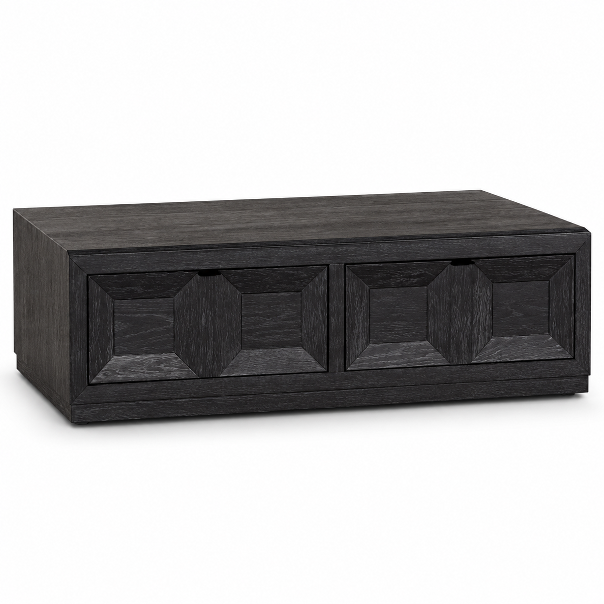 Hatton Cross Rectangular Coffee Table — Black, complete white background product view