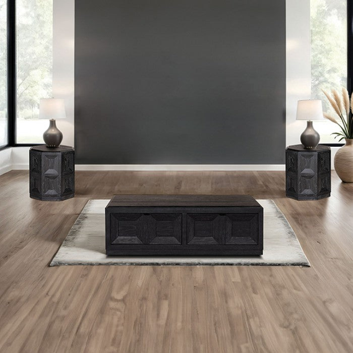 Hatton Cross Rectangular Coffee Table — Black manufacturer view