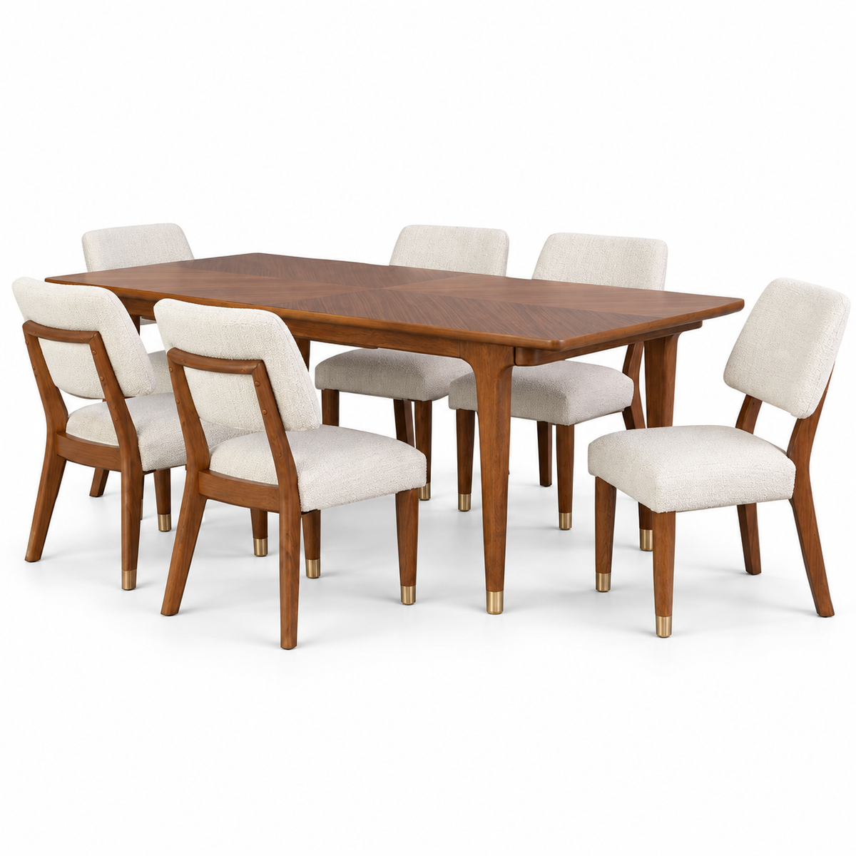 Hepburne 7-Piece Dining Set — complete studio product view