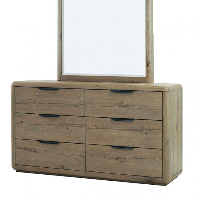 Solenne Arc Mirror shown with coordinating dresser; mirror only, dresser sold separately