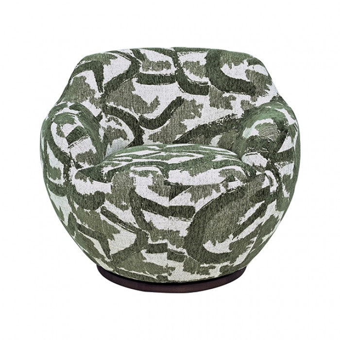 Tigard Swivel Accent Chair — Sage Green manufacturer view