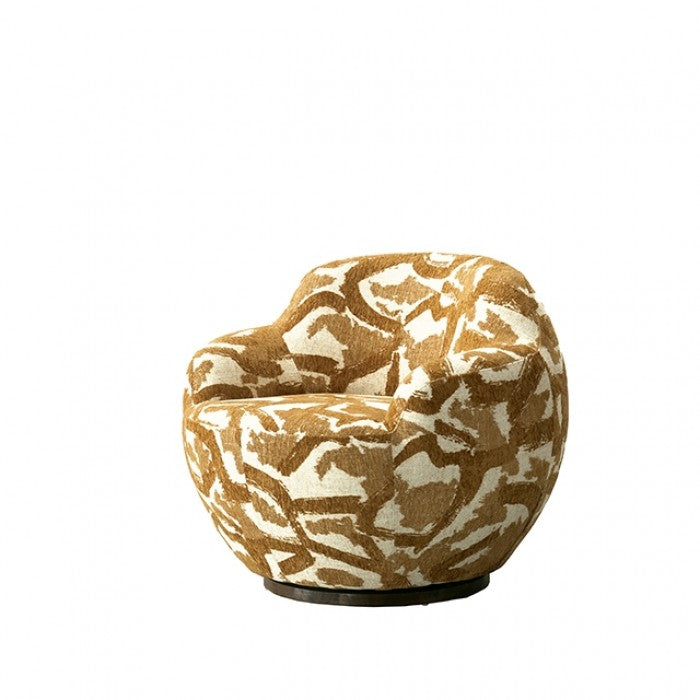 Tigard Swivel Accent Chair — Sunflower Yellow manufacturer view