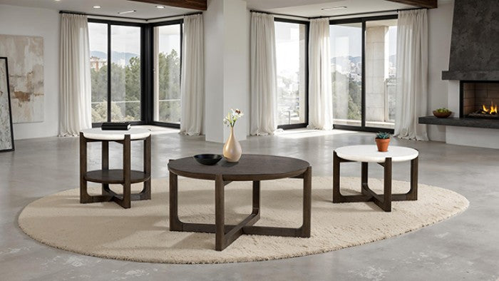 Vellara 25-Inch Stone Top Coffee Table — Default Title manufacturer view
