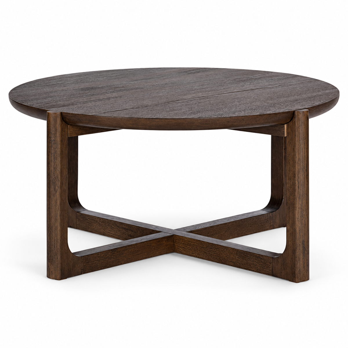 Vellara 36-Inch Wood Top Coffee Table — complete studio product view