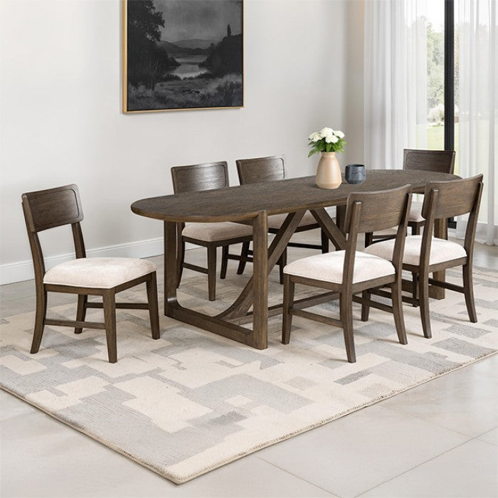 Vellara 7-Piece Dining Set with Wood Top — Default Title manufacturer view