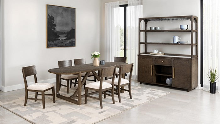 Vellara 7-Piece Dining Set with Wood Top — Default Title manufacturer view