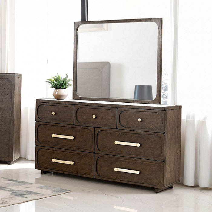 Vellara Mirror shown with coordinating dresser; mirror only, dresser sold separately