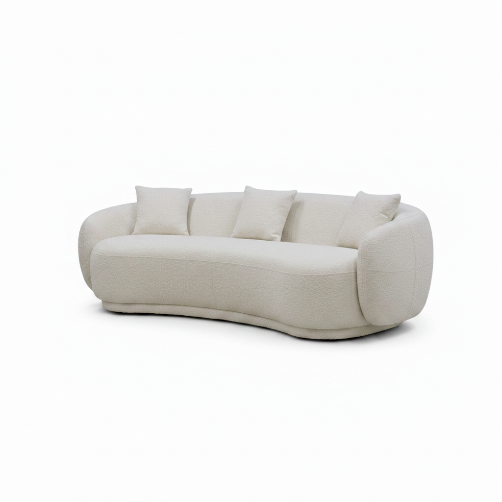 Franchet Sofa cream fabric left front 45 degree view