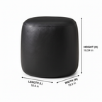 Gavelle Stool dimension diagram showing length 18.9 inches, width 18.9 inches, and height 16.54 inches