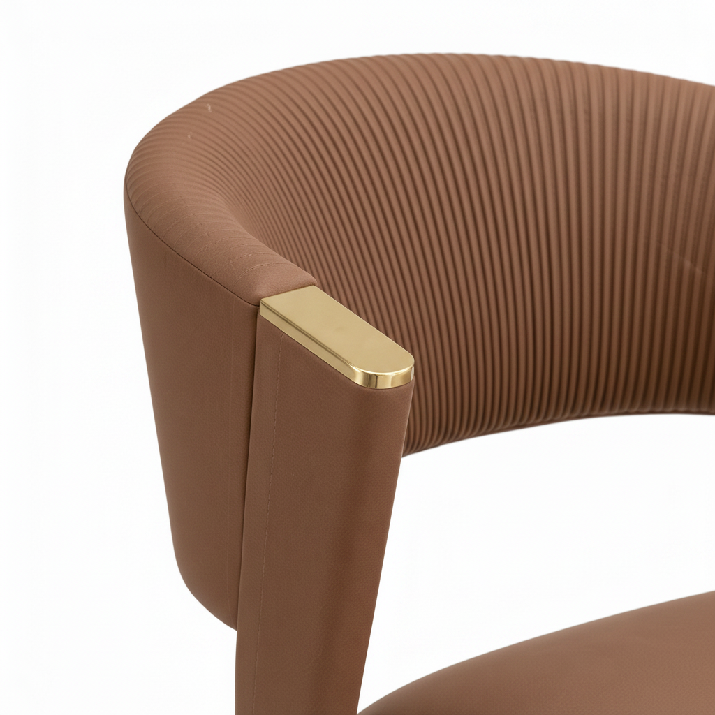 Greselle Dining Chair – Brass Cap Detail